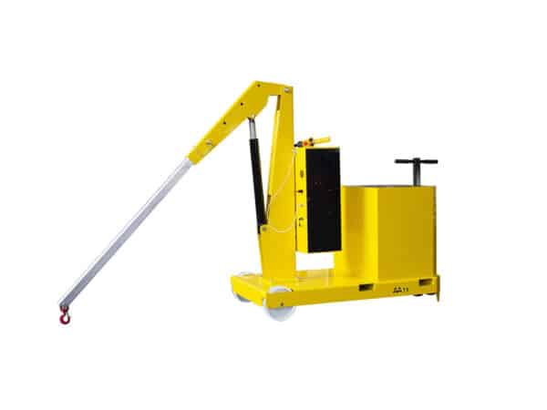 Manual safe heavy duty crane with 2 forklift supports