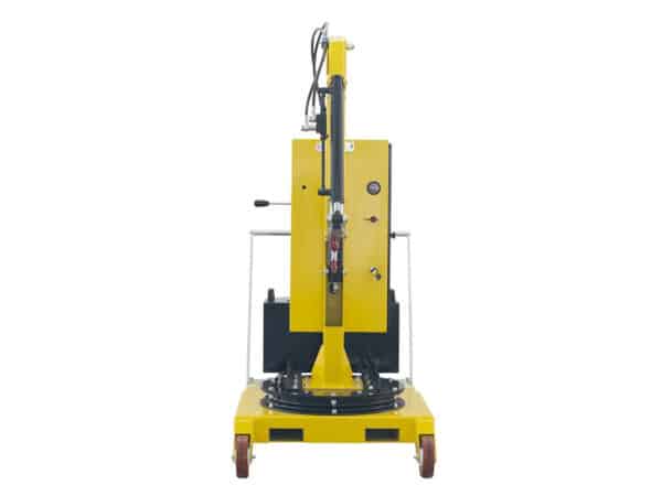 Manual counterbalanced crane with electric, precise functions and forklift system