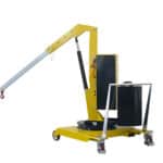 Counterbalanced swivel crane with electric single speed