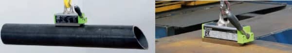 Permanent lifting magnets for thin steel plates and pipes